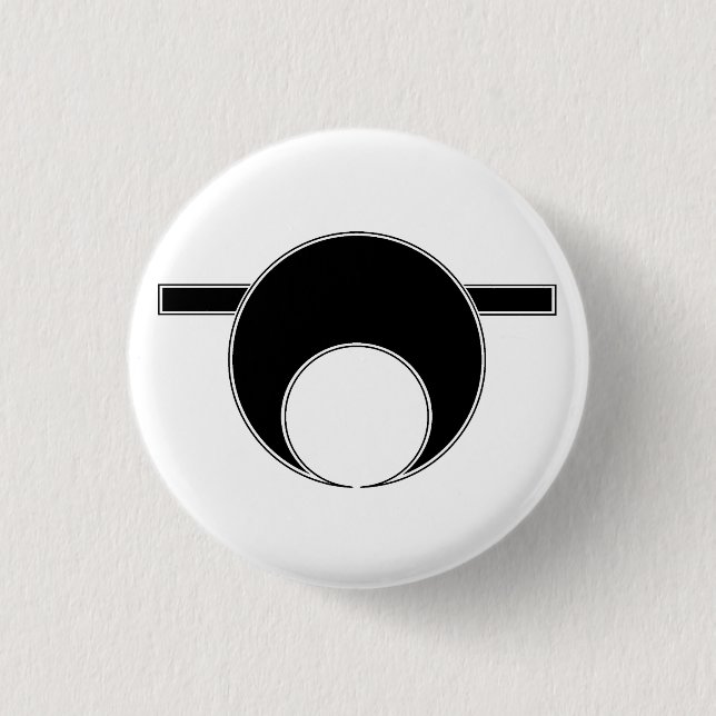 Weichling-Weiß Oktober Button (Vorderseite)