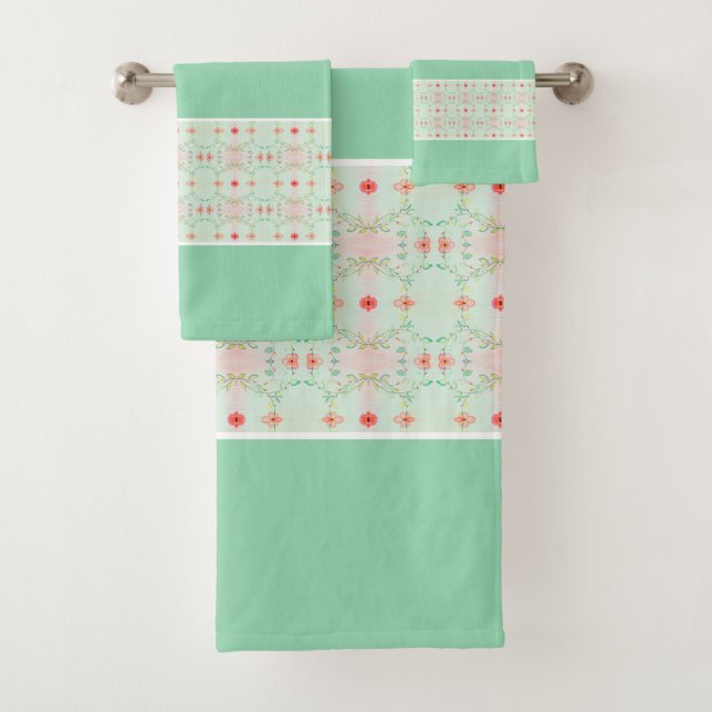 Weichpastellmuster Badhandtuch Set (Insitu)