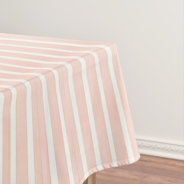 Weichpinke Streifen Tischdecke (Beispiel)