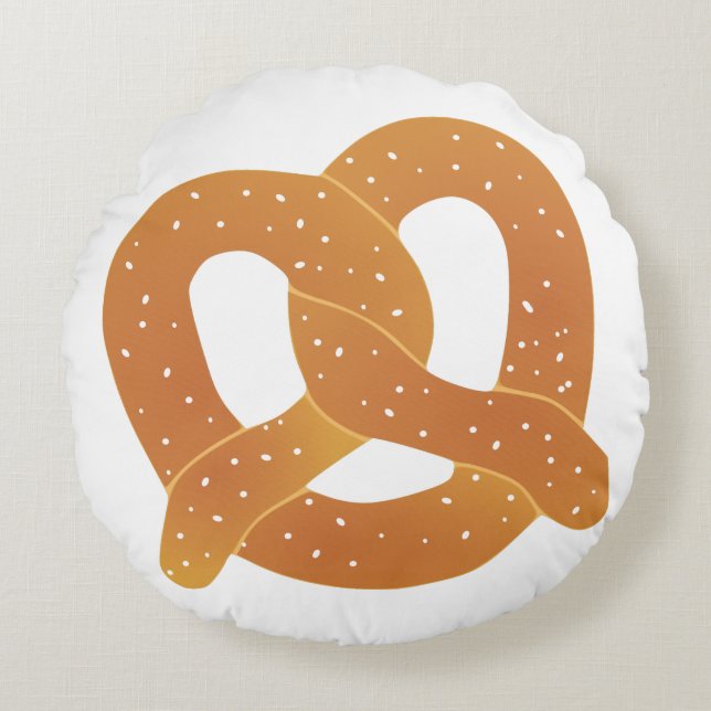 Weichprätzel Rundes Kissen (Vorderseite)