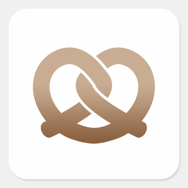 Weichpretzel Quadratischer Aufkleber (Vorderseite)