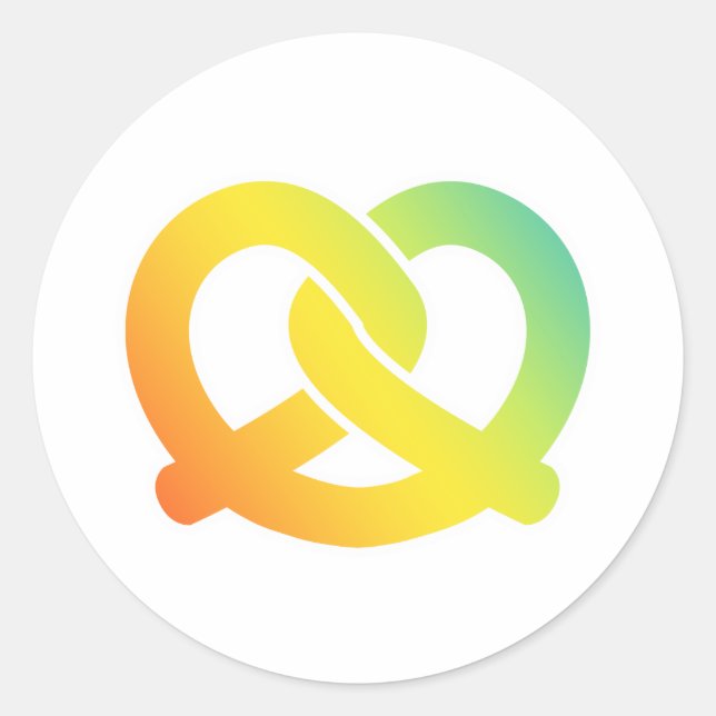 Weichpretzel Runder Aufkleber (Vorderseite)