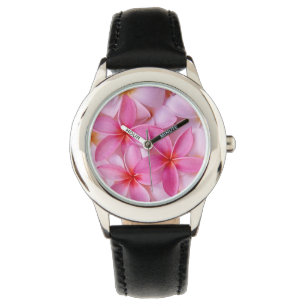 Weichrosa Floral Armbanduhr