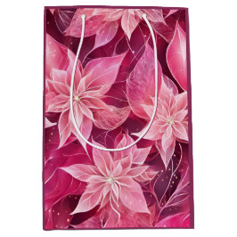 Weichrosa Poinsettia Mittlere Geschenktüte