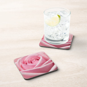 Weichrosa Rose Getränkeuntersetzer