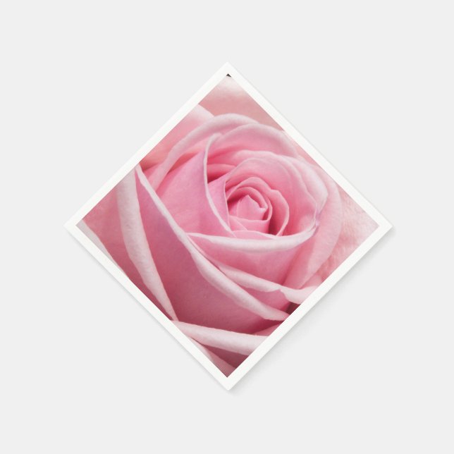 Weichrosa Rose Serviette (Ecke)