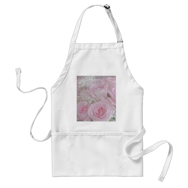 Weichrosa Rosen und Gipskraut Schürze (Vorne)