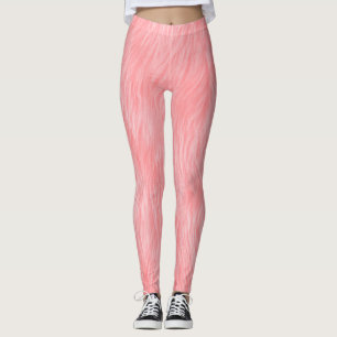 Weichrosa Wolle Fur Textur Leggings