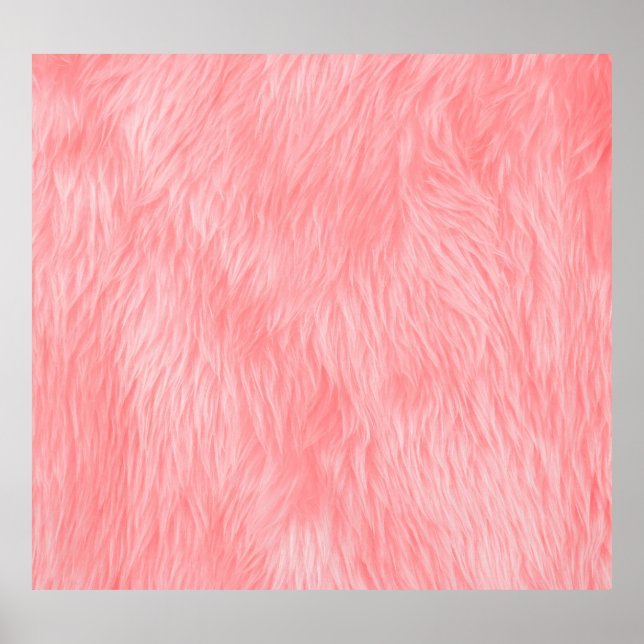 Weichrosa Wolle Fur Textur Poster (Vorne)