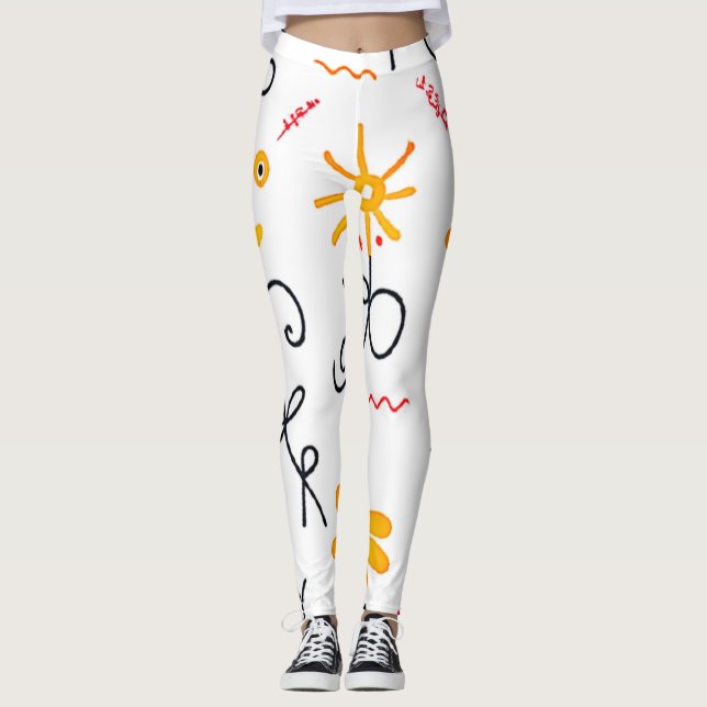 Weichteil-Muster Leggings (Vorderseite)