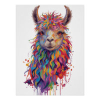 Weichteil-Regenbogen-Lama-Malerei