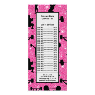Weichteile Fitness Workout Sport Rosa Glitzer Werbekarte