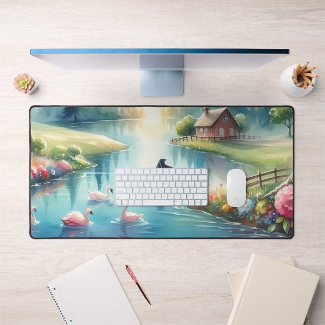 Weichteile Rainbow Earth Fantasy Scene Schreibtischunterlage (Büro 1)