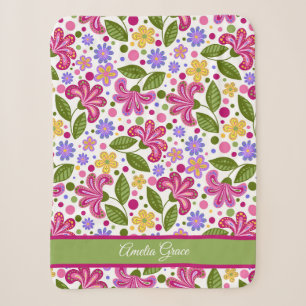 Weichteile Retroflorale in Pinseln und Grüntönen Sherpadecke