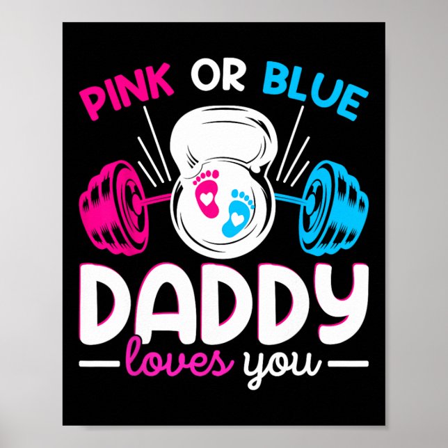 Weichteilen Geschlecht offenbaren rosa oder blaue  Poster (Vorne)
