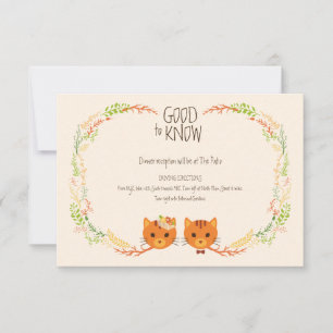 Weichteilkatzen (Creme) Hochzeitsfeier RSVP Karte