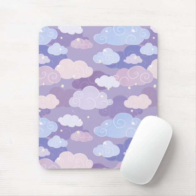 Weichteilwolken und Sternenmuster Mousepad (Mit Mouse)