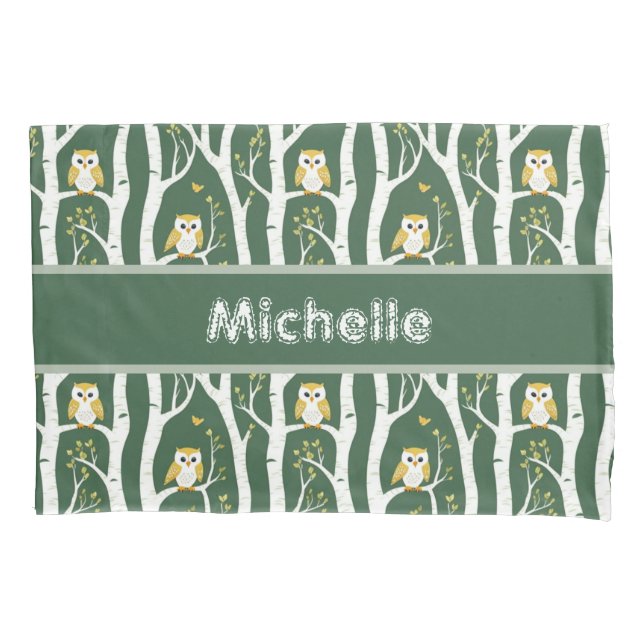 Weichtuch- und Birkenbaummuster Kissenbezug (Vorderseite-Links)