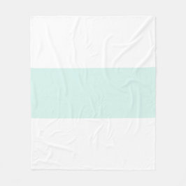 Weichweises Weiß- und Cyan-Grünpastelldesign Bar Fleecedecke