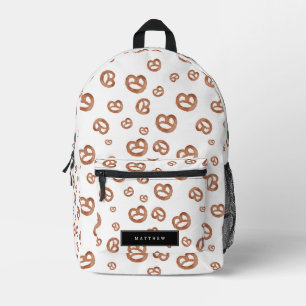 Weichweizengeflecht Individuelle Name der Prätzel Bedruckter Rucksack