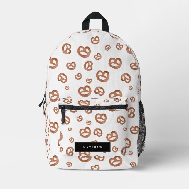 Weichweizengeflecht Individuelle Name der Prätzel Bedruckter Rucksack (Vorderseite)