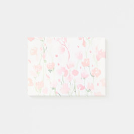 Weichzeichnen Blume in Rosa und Grün Post-it Klebezettel