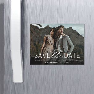 Weichzeichnen Horizontales Foto Save the Date Magnetkarte