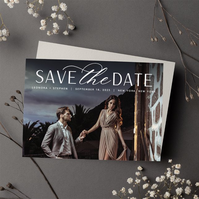 Weichzeichnen | Single Horizontal Foto Wedding Save The Date (Von Creator hochgeladen)
