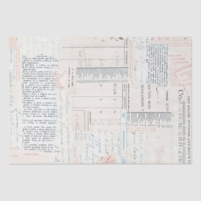 Weichzeichnen Vintag Seidenpapier (Vorderseite)