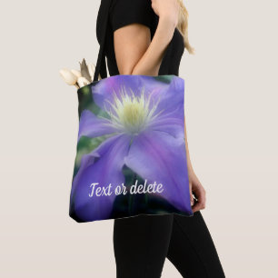 Weichzeichner Lila Clematis Blume Personalisiert Tasche