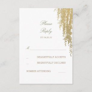 Weide-Baum-elegante Hochzeits-Antwort-Karten RSVP Karte