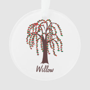 Weide-Baum mit den Herzen - kundengerecht Ornament