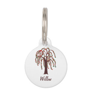 Weide-Baum mit den Herzen - kundengerecht Tiernamensmarke