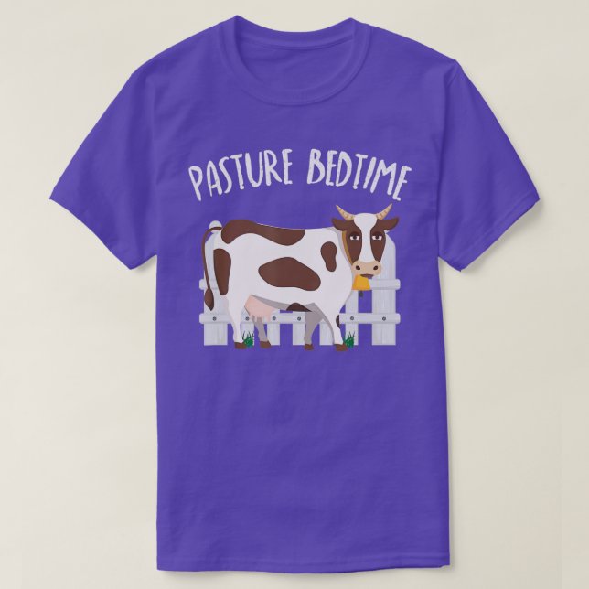 Weide Bedtime Niedliche Kuh Pajamas PJ T-Shirt (Design vorne)