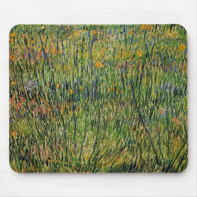 Weide in Bloom von Vincent van Gogh Mousepad (Vorne)