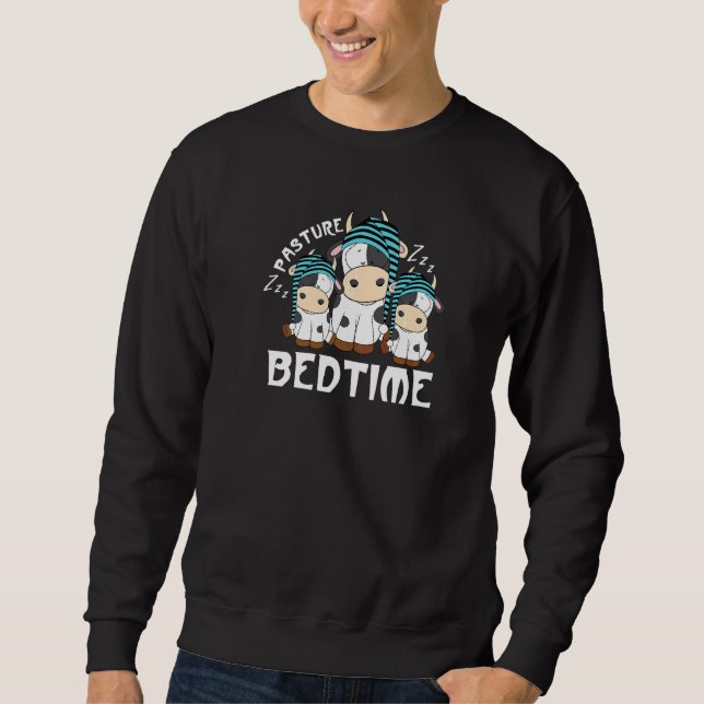 Weide Schlafenszeit Süßes Tier  Kuh Bauer  1 Sweatshirt (Vorderseite)