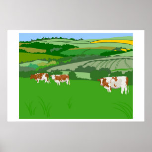 Weidekühe Poster