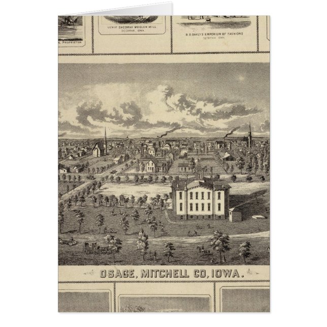 Weideland, Bauernhöfe, Wohnhäuser (Vorne)