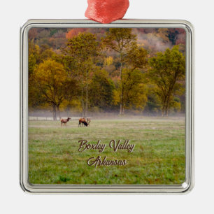 Weideland Couple Premium Square Ornament Aus Metall