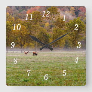 Weideleich-Uhr Quadratische Wanduhr
