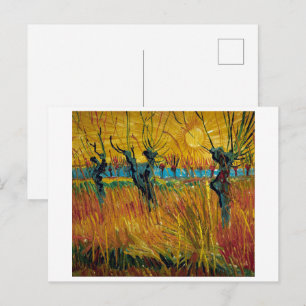Weiden bei Sonnenuntergang Van Gogh Postkarte