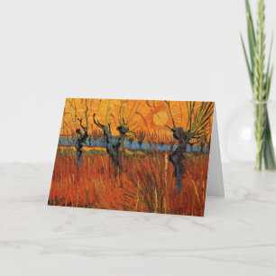Weiden bei Sonnenuntergang von Vincent van Gogh Karte