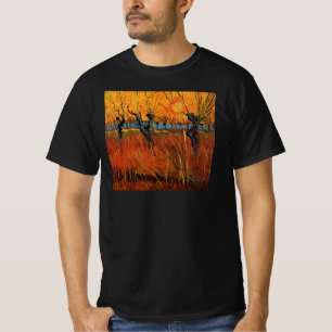 Weiden bei Sonnenuntergang von Vincent van Gogh T-Shirt