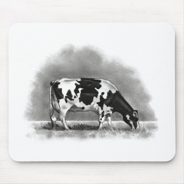 Weiden lassende Holstein-Kuh: Mousepad (Vorne)