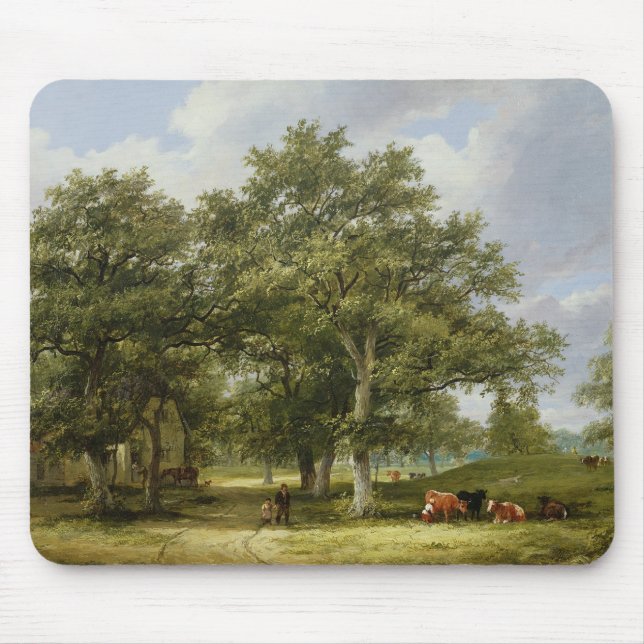Weiden lassendes Vieh Mousepad (Vorne)
