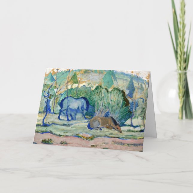 Weiden von Franz Marc, Vintage Kunst Karte (Vorderseite)