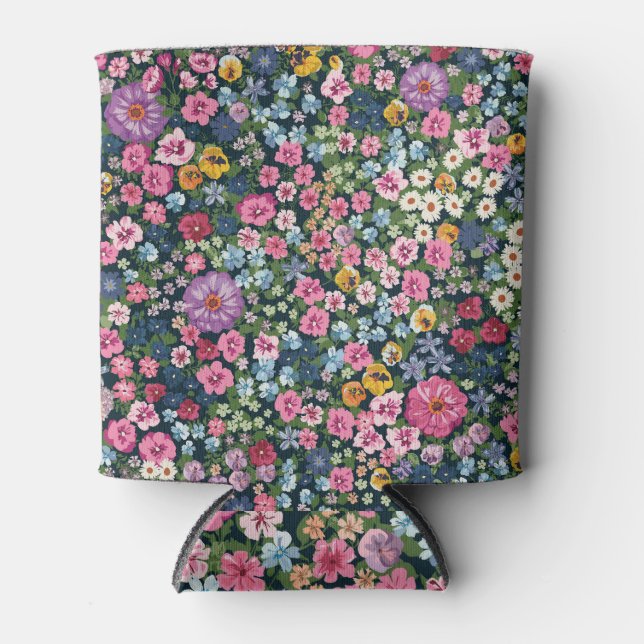 Weidenblüten: Blumenmuster der Freiheit. Dosenkühler (Vorderseite)