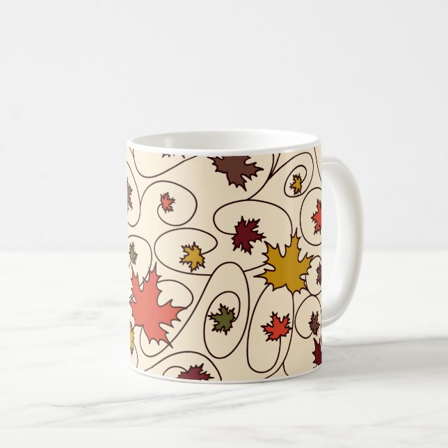 Weidenfallmuster aus dem Ahornleaf Kaffeetasse (VorderseiteRechts)