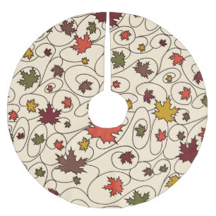 Weidenfallmuster aus dem Ahornleaf Polyester Weihnachtsbaumdecke