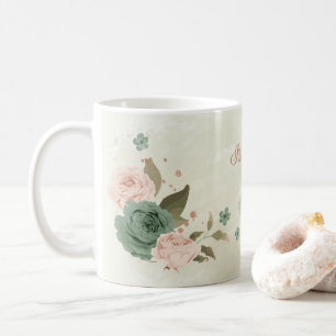 Weidengrün Blütenblüte Kaffeetasse